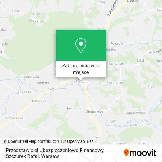 Mapa Przedstawiciel Ubezpieczeniowo Finansowy Szczurek Rafał