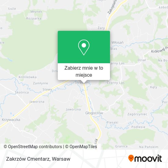 Mapa Zakrzów Cmentarz