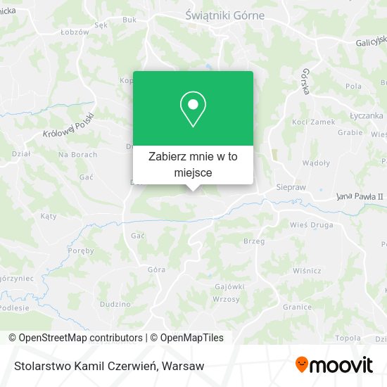 Mapa Stolarstwo Kamil Czerwień