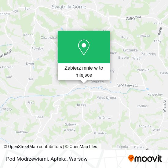 Mapa Pod Modrzewiami. Apteka