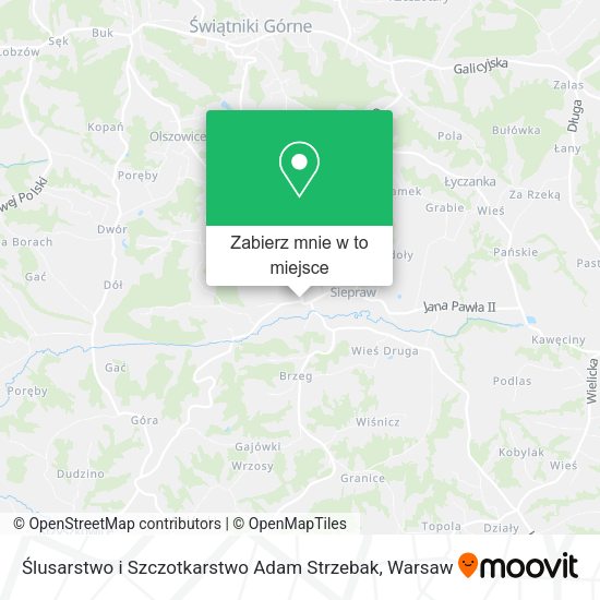 Mapa Ślusarstwo i Szczotkarstwo Adam Strzebak