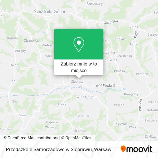 Mapa Przedszkole Samorządowe w Sieprawiu