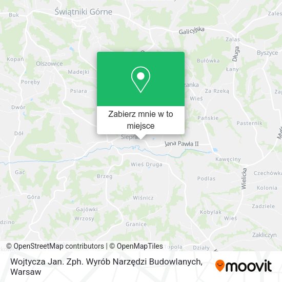 Mapa Wojtycza Jan. Zph. Wyrób Narzędzi Budowlanych