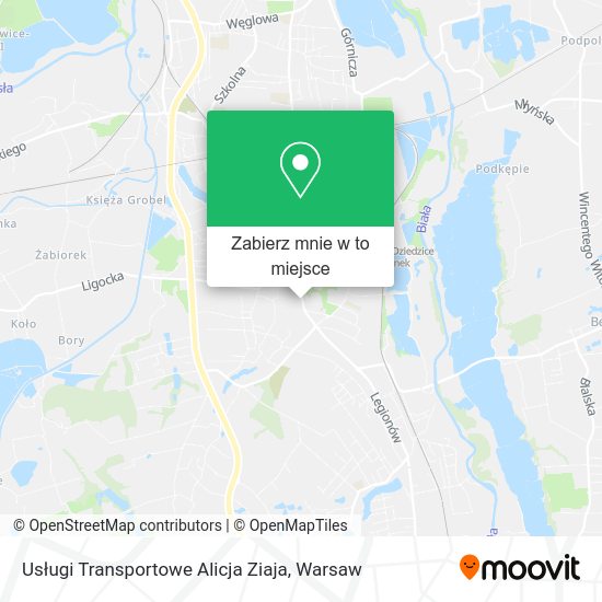 Mapa Usługi Transportowe Alicja Ziaja