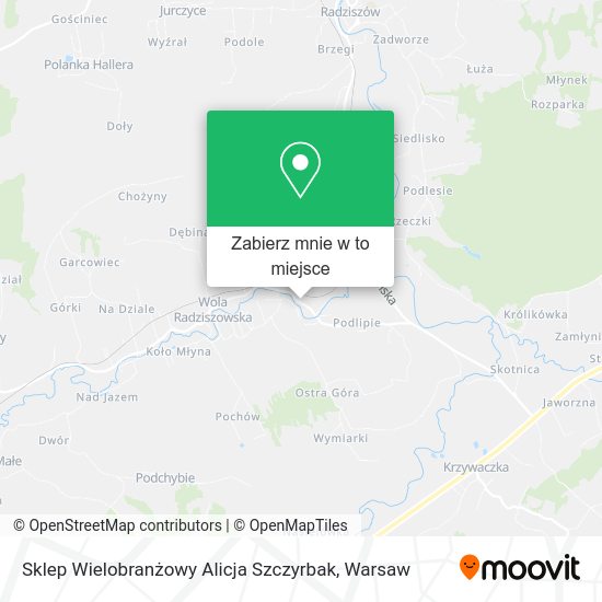 Mapa Sklep Wielobranżowy Alicja Szczyrbak