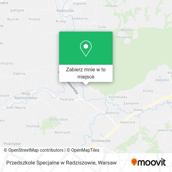 Mapa Przedszkole Specjalne w Radziszowie