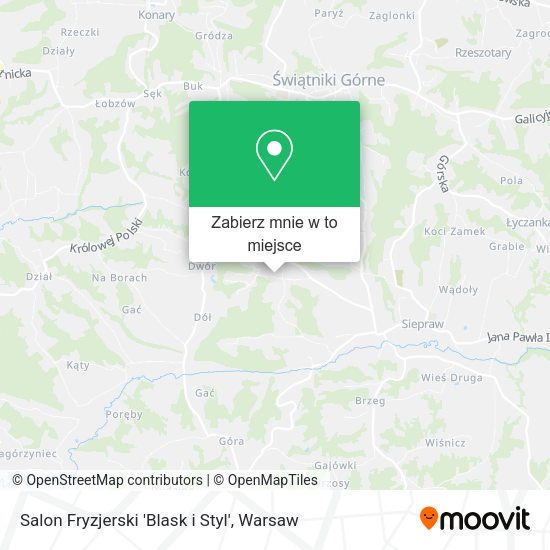 Mapa Salon Fryzjerski 'Blask i Styl'