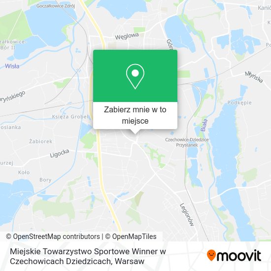 Mapa Miejskie Towarzystwo Sportowe Winner w Czechowicach Dziedzicach