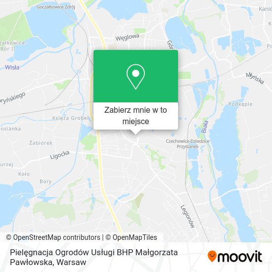 Mapa Pielęgnacja Ogrodów Usługi BHP Małgorzata Pawłowska