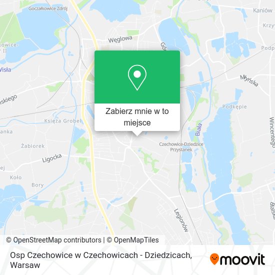 Mapa Osp Czechowice w Czechowicach - Dziedzicach