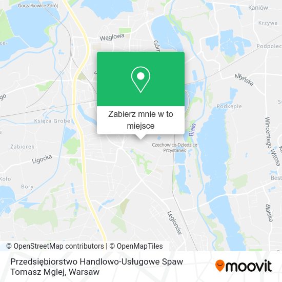 Mapa Przedsiębiorstwo Handlowo-Usługowe Spaw Tomasz Mglej