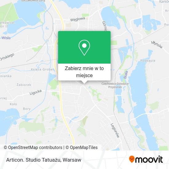 Mapa Articon. Studio Tatuażu