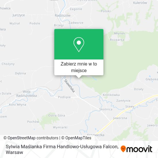 Mapa Sylwia Maślanka Firma Handlowo-Usługowa Falcon