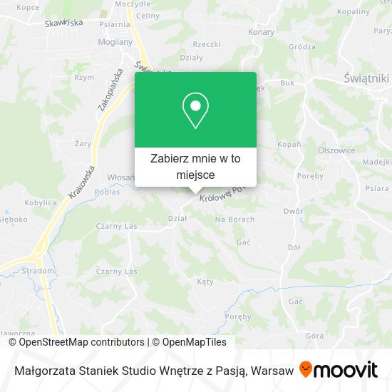 Mapa Małgorzata Staniek Studio Wnętrze z Pasją