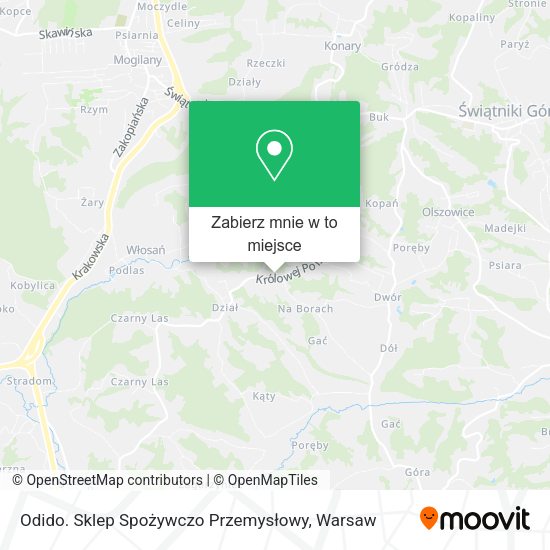 Mapa Odido. Sklep Spożywczo Przemysłowy