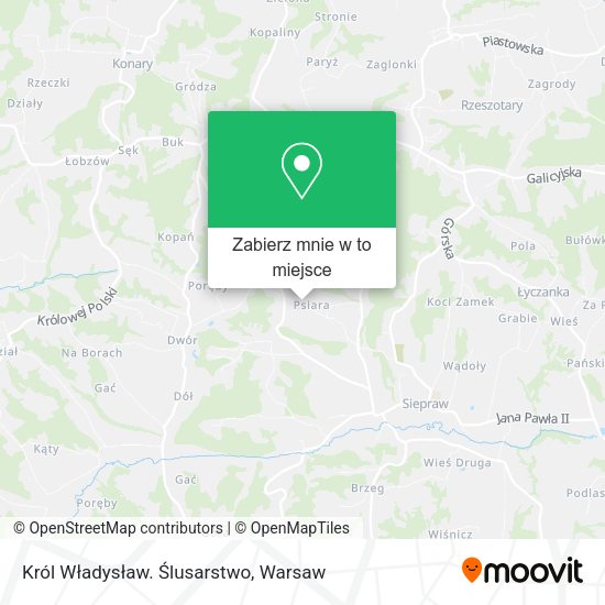 Mapa Król Władysław. Ślusarstwo