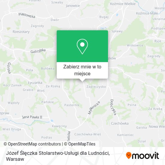 Mapa Józef Ślęczka Stolarstwo-Usługi dla Ludności