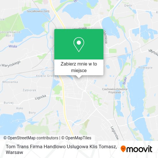 Mapa Tom Trans Firma Handlowo Uslugowa Klis Tomasz