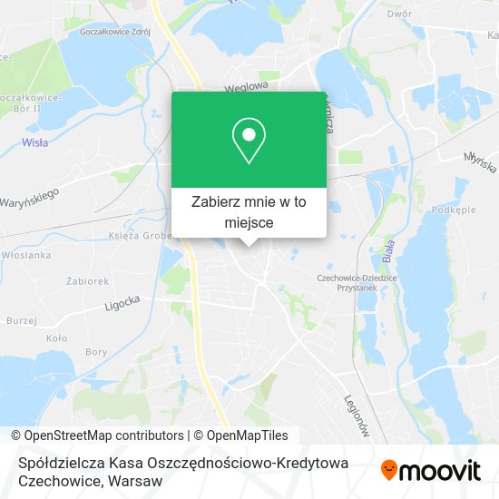 Mapa Spółdzielcza Kasa Oszczędnościowo-Kredytowa Czechowice