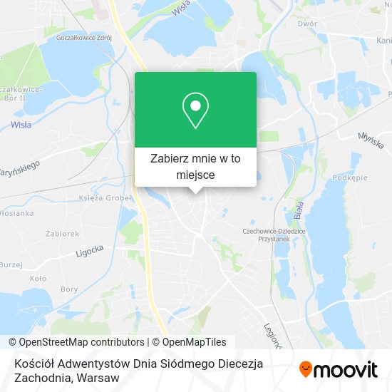 Mapa Kościół Adwentystów Dnia Siódmego Diecezja Zachodnia