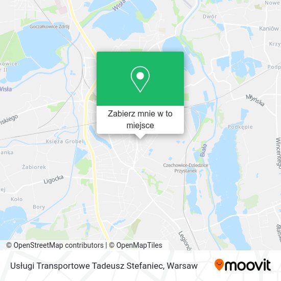 Mapa Usługi Transportowe Tadeusz Stefaniec