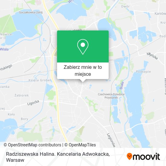 Mapa Radziszewska Halina. Kancelaria Adwokacka