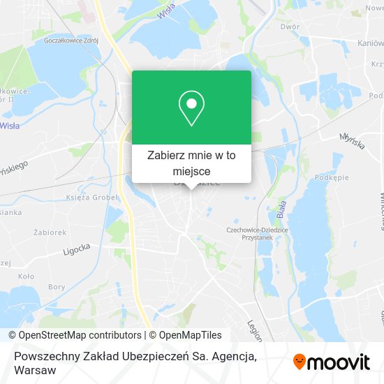 Mapa Powszechny Zakład Ubezpieczeń Sa. Agencja