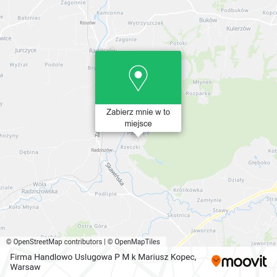 Mapa Firma Handlowo Uslugowa P M k Mariusz Kopec