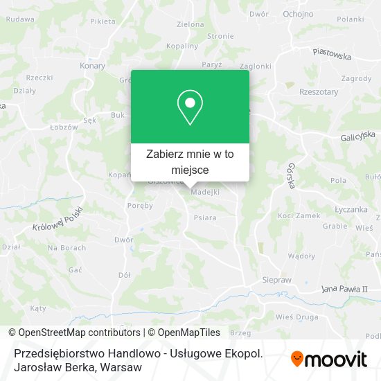 Mapa Przedsiębiorstwo Handlowo - Usługowe Ekopol. Jarosław Berka