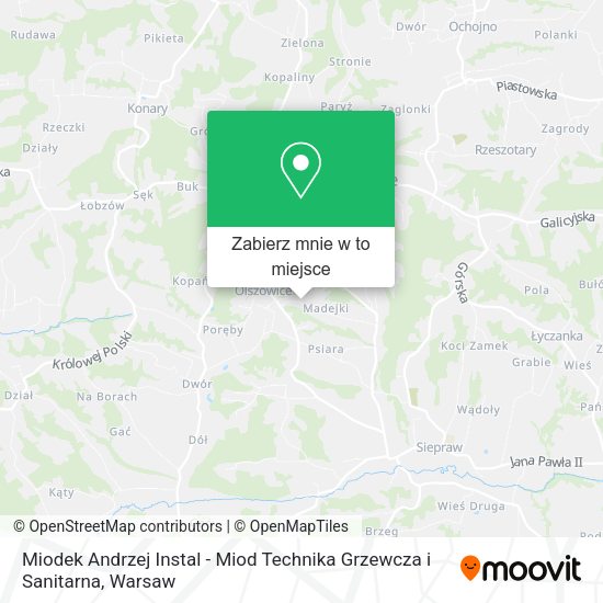 Mapa Miodek Andrzej Instal - Miod Technika Grzewcza i Sanitarna