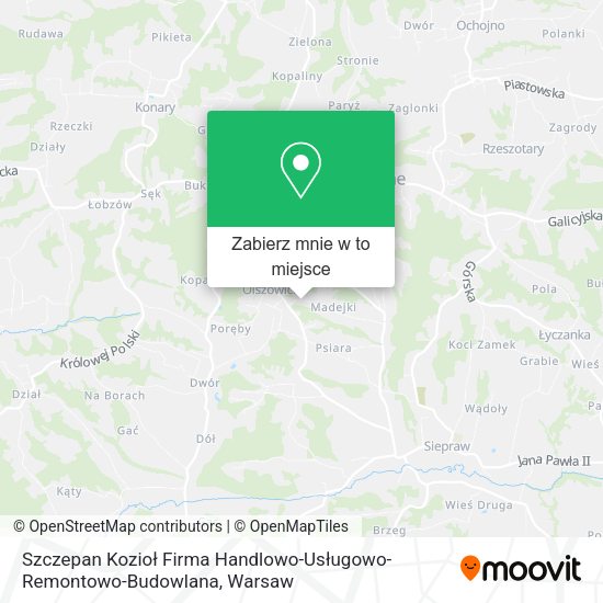 Mapa Szczepan Kozioł Firma Handlowo-Usługowo-Remontowo-Budowlana