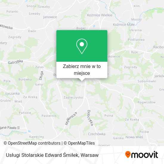 Mapa Usługi Stolarskie Edward Śmiłek