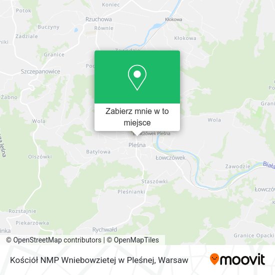 Mapa Kościół NMP Wniebowzietej w Pleśnej