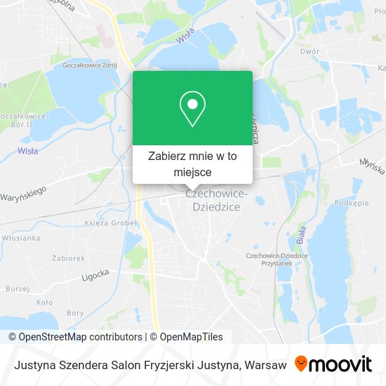 Mapa Justyna Szendera Salon Fryzjerski Justyna