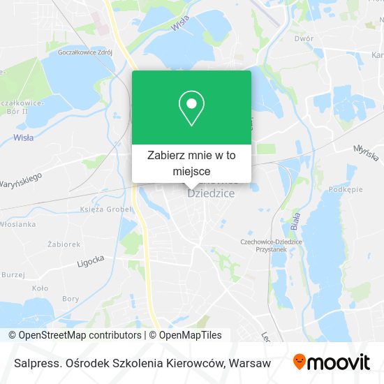 Mapa Salpress. Ośrodek Szkolenia Kierowców