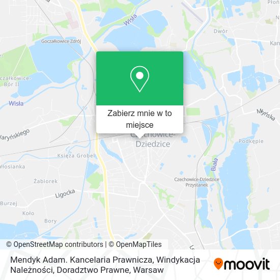 Mapa Mendyk Adam. Kancelaria Prawnicza, Windykacja Należności, Doradztwo Prawne