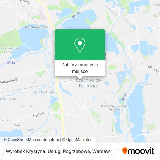 Mapa Wyrobek Krystyna. Usługi Pogrzebowe