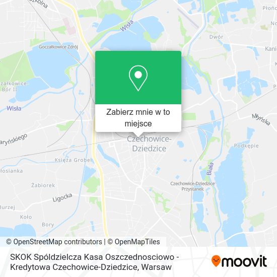 Mapa SKOK Spóldzielcza Kasa Oszczednosciowo - Kredytowa Czechowice-Dziedzice