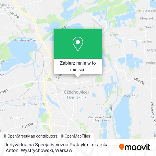 Mapa Indywidualna Specjalistyczna Praktyka Lekarska Antoni Wystrychowski