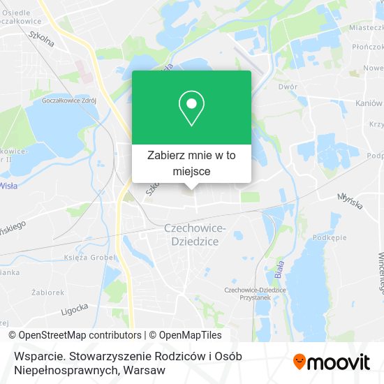 Mapa Wsparcie. Stowarzyszenie Rodziców i Osób Niepełnosprawnych