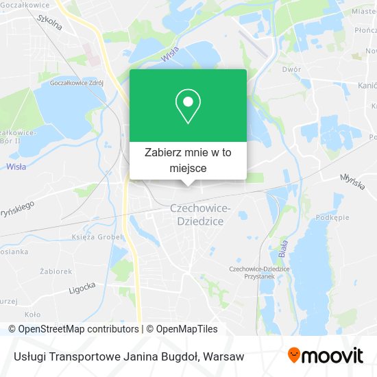 Mapa Usługi Transportowe Janina Bugdoł