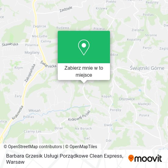 Mapa Barbara Grzesik Usługi Porządkowe Clean Express