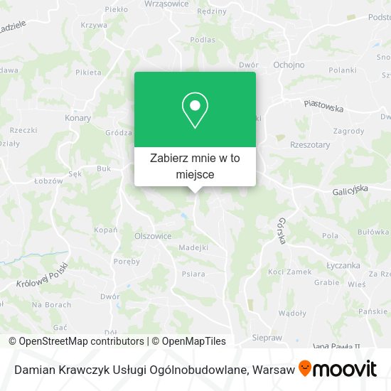 Mapa Damian Krawczyk Usługi Ogólnobudowlane