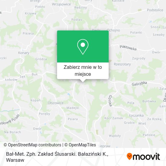 Mapa Bał-Met. Zph. Zakład Ślusarski. Bałaziński K.