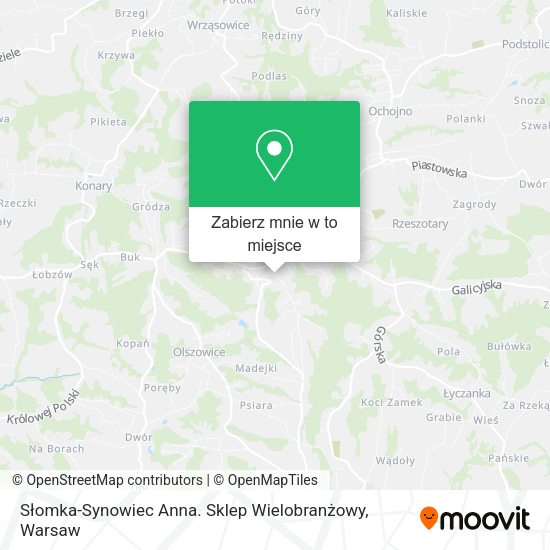 Mapa Słomka-Synowiec Anna. Sklep Wielobranżowy