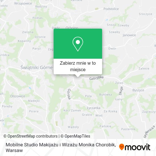 Mapa Mobilne Studio Makijażu i Wizażu Monika Chorobik