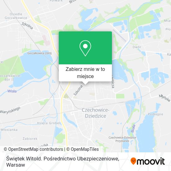 Mapa Świętek Witold. Pośrednictwo Ubezpieczeniowe