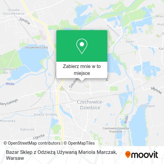 Mapa Bazar Sklep z Odzieżą Używaną Mariola Marczak