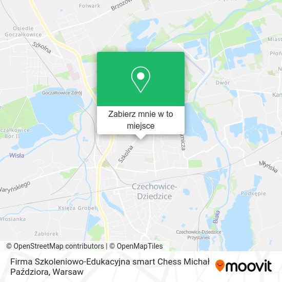 Mapa Firma Szkoleniowo-Edukacyjna smart Chess Michał Paździora