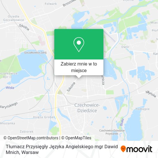 Mapa Tłumacz Przysięgły Języka Angielskiego mgr Dawid Mnich